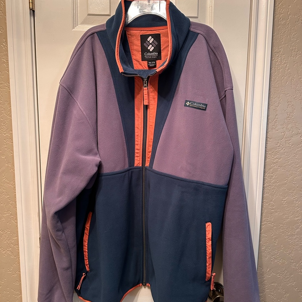 Columbia Two-Tone Jacket with Orange Trim